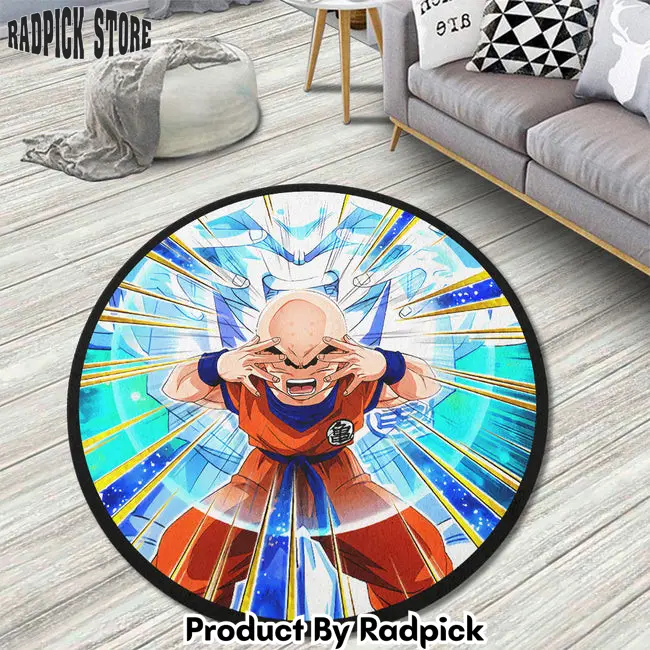 Krillin skill round rug custom dragon ball anime circle carpet  rp5955867